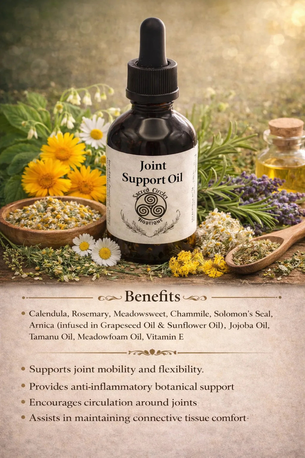 Joint & Mobility Blend Body Oil | Lightweight Botanical Oil for Daily Movement