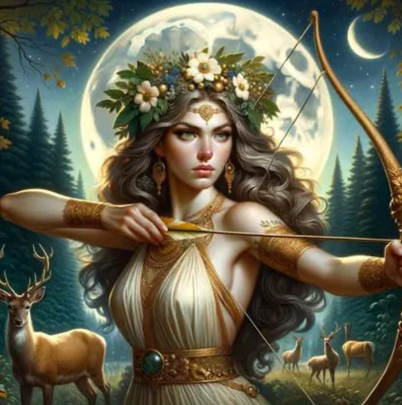 Artemis: Goddess of the Hunt and Wild Moonlight