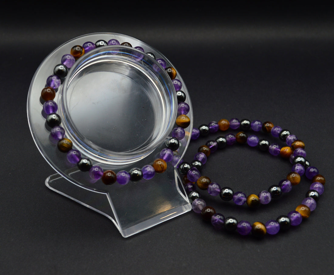 Amethyst, Hematite & Tiger’s Eye