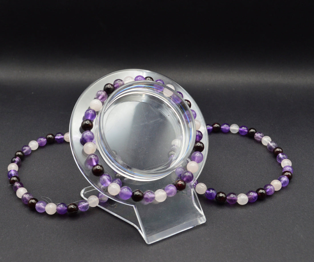 Amethyst, Garnet & Rose Quartz