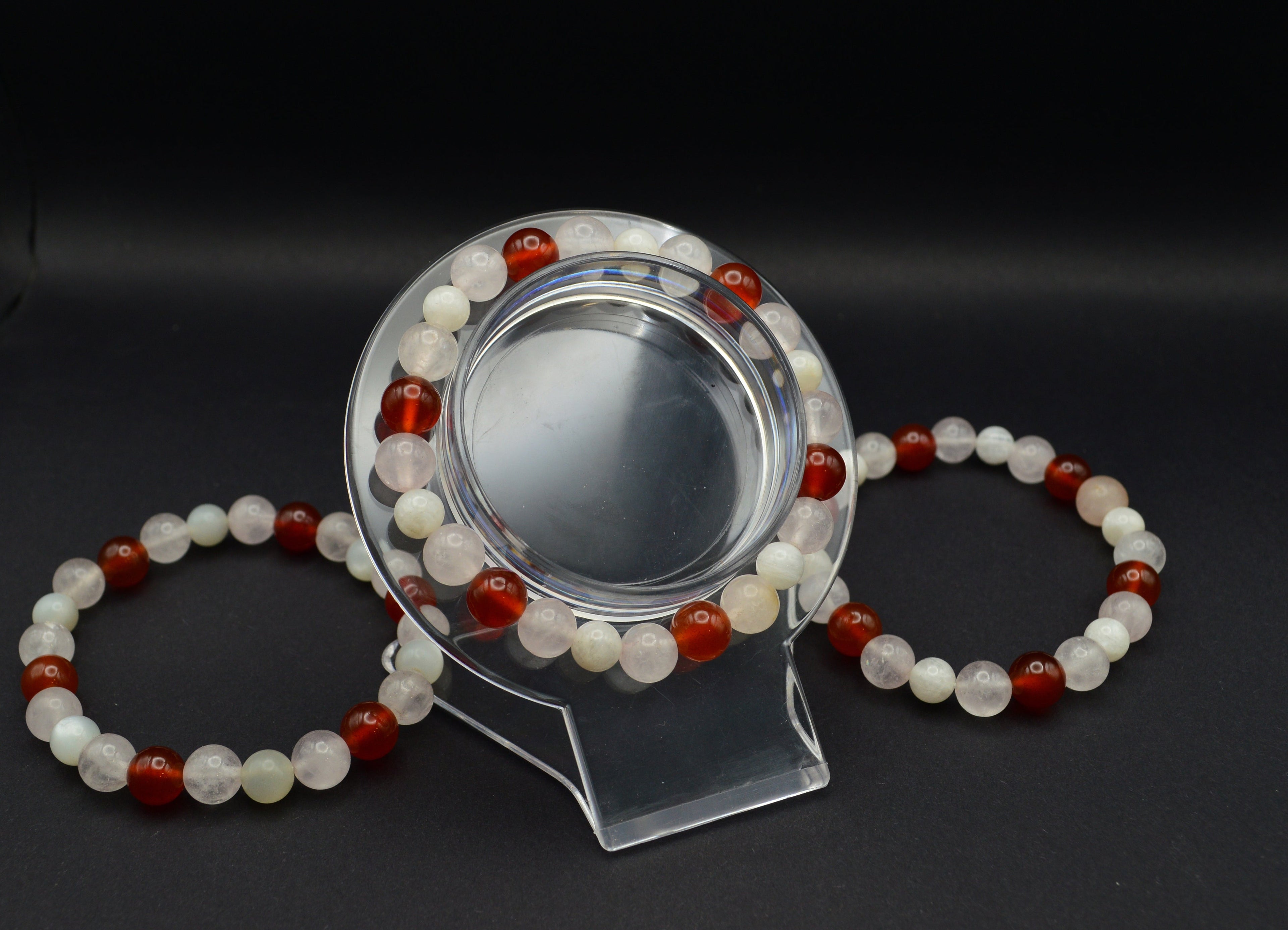 Carnelian, Moonstone & Rose Quartz