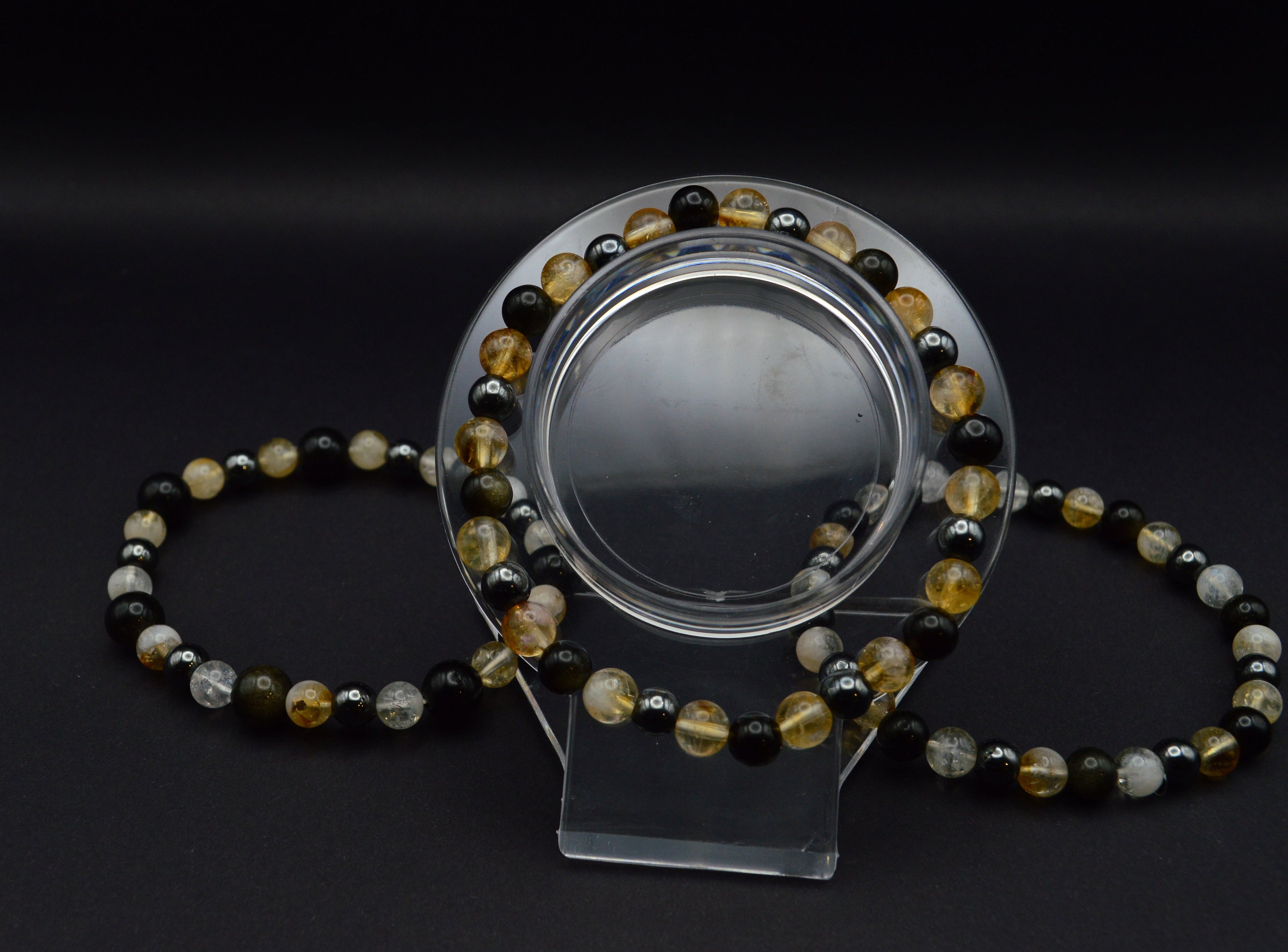 Citrine, Hematite & Obsidian