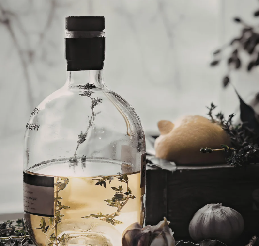 Oil with herbs infused into it 