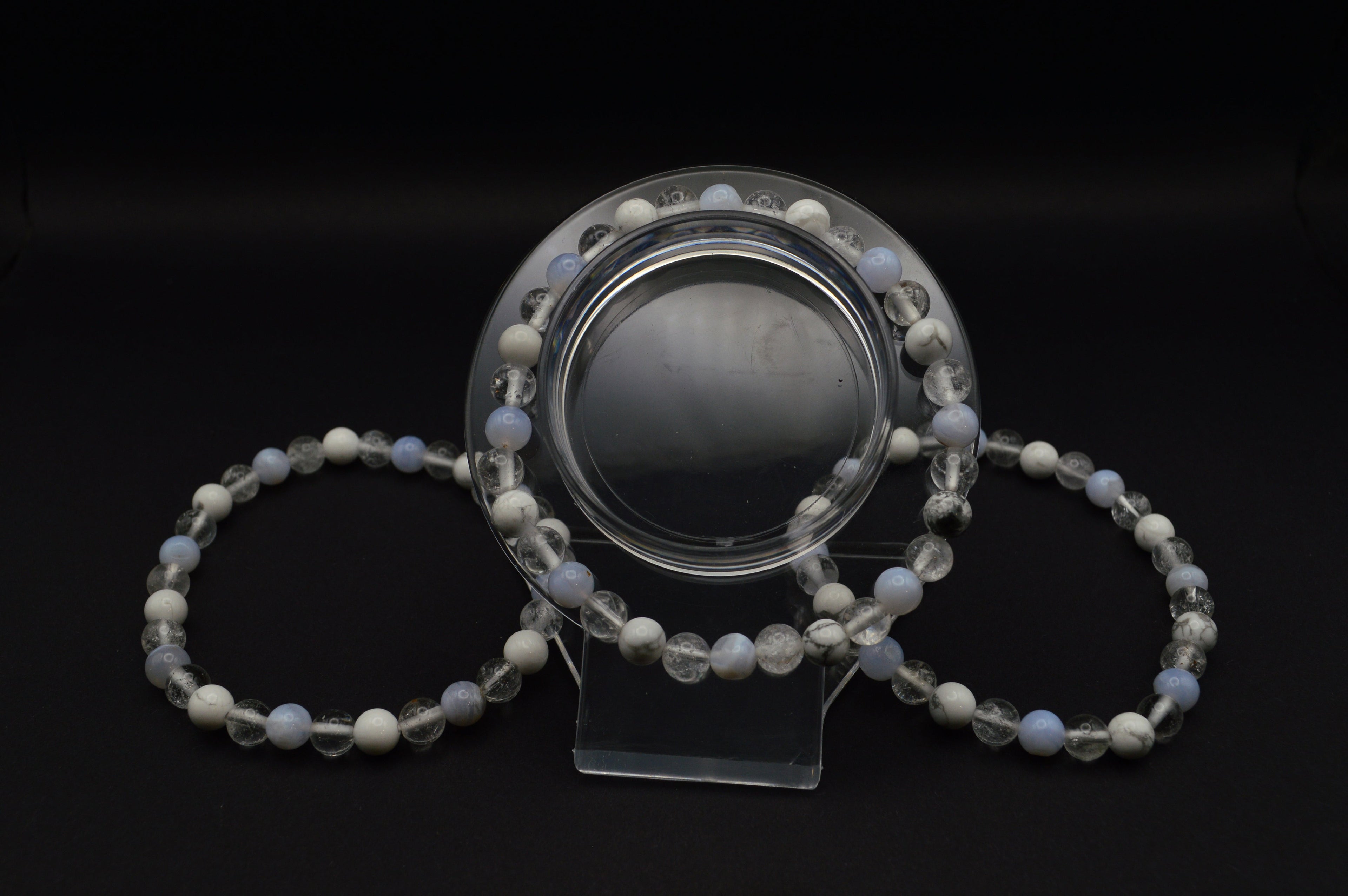 Blue Lace Agate, Clear Quartz & Howlite