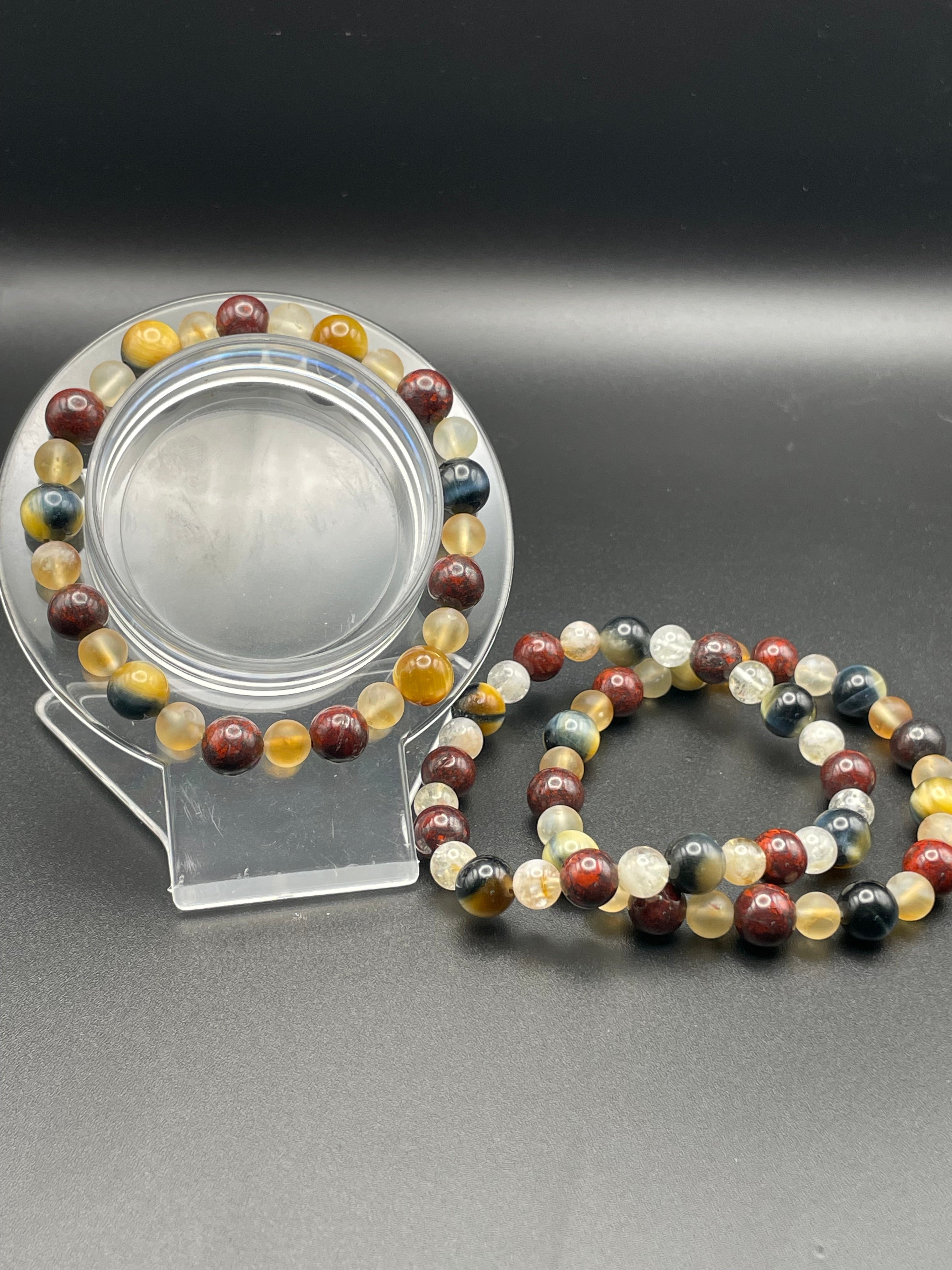 Blue Tiger's Eye, Poppy Jasper & Citrine – The Marines Bracelet