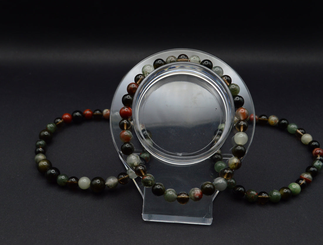 Bloodstone, Obsidian & Smoky Quartz