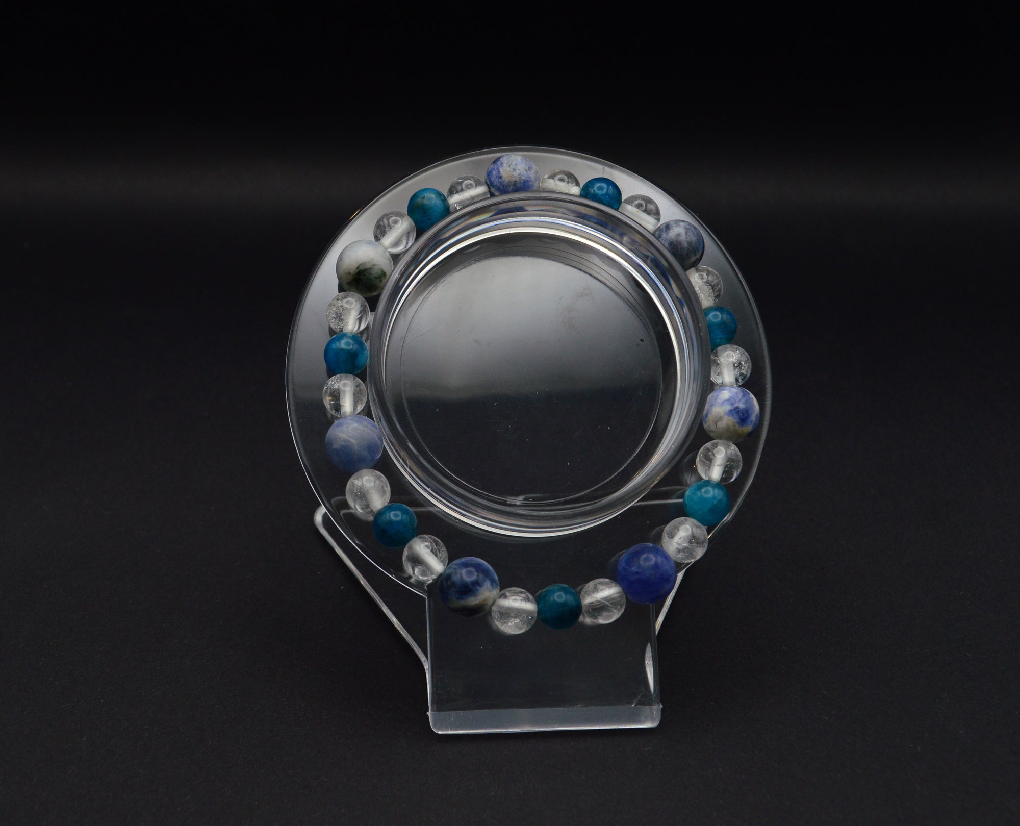 Inspiration & Clarity Bracelet – Blue Apatite, Clear Quartz & Sodalite