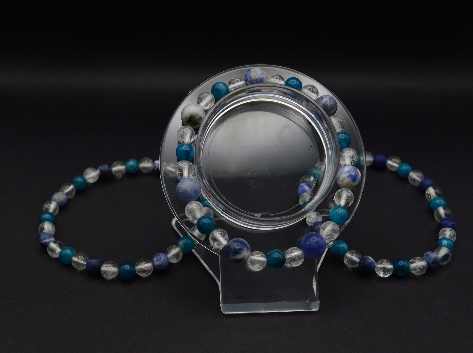 Inspiration & Clarity Bracelet – Blue Apatite, Clear Quartz & Sodalite