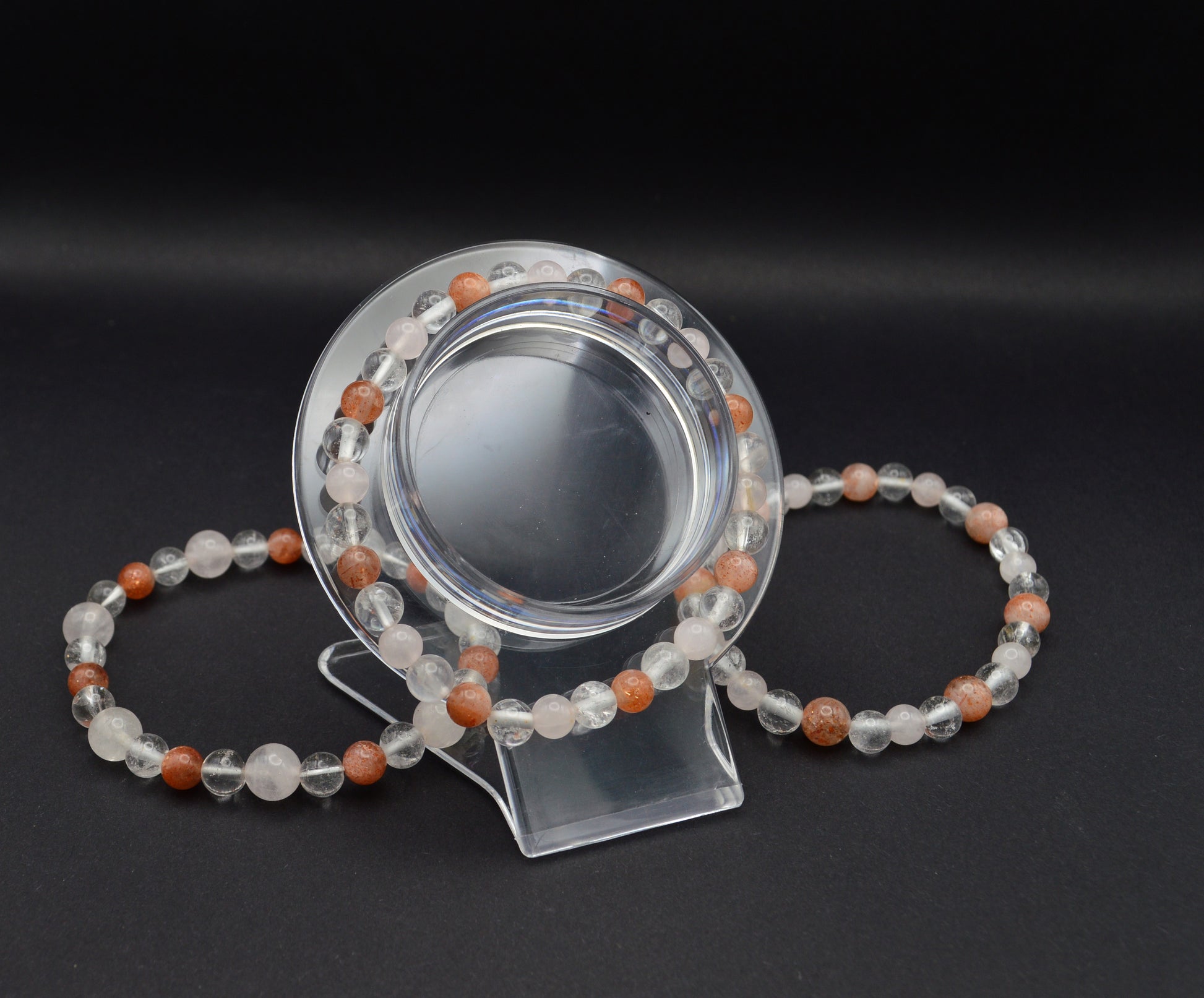 Clear Quartz, Rose Quartz & Sunstone