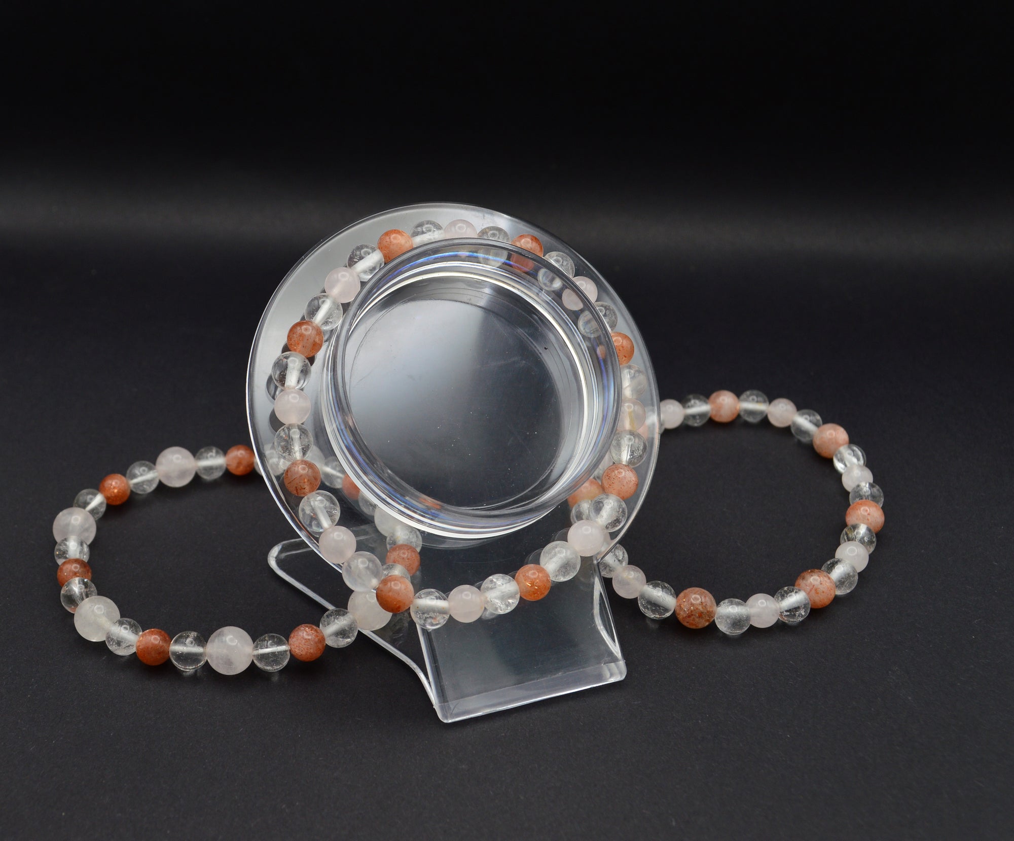 Joy & Love Bracelet – Clear Quartz, Rose Quartz & Sunstone