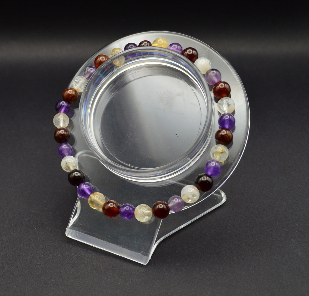 Amethyst, Citrine & Garnet