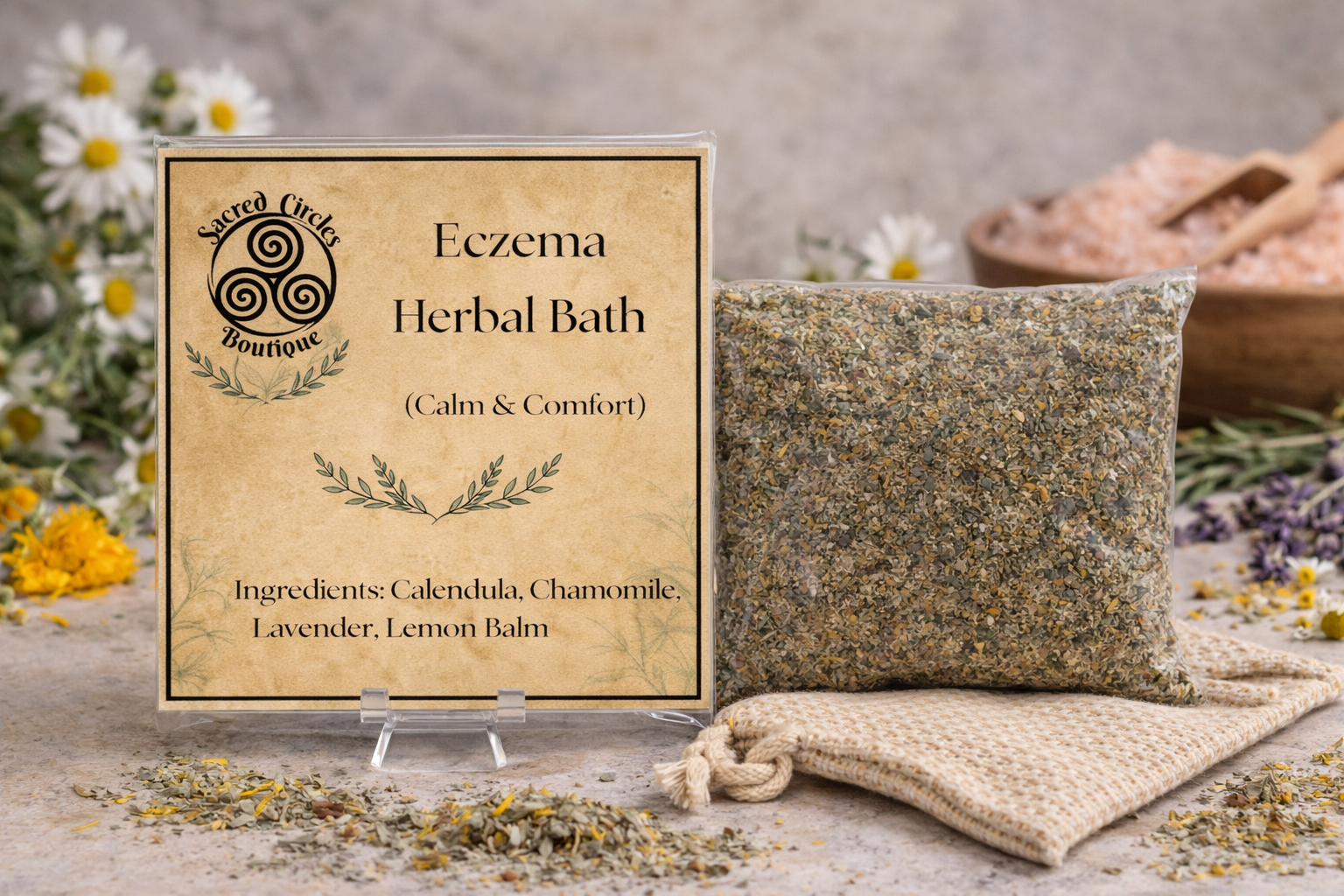 Skin Restore Bath Soak | Herbal Epsom Salt Soak for Dry Skin