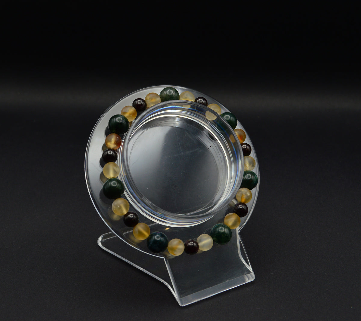 Abundant Growth Bracelet – Citrine, Garnet & Moss Agate