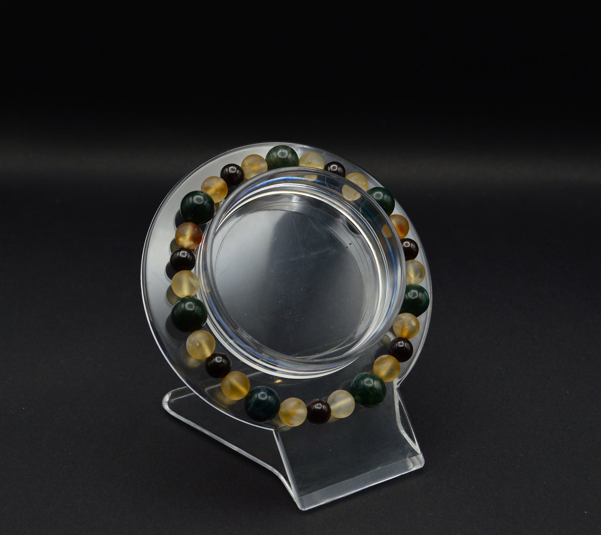 Abundant Growth Bracelet – Citrine, Garnet & Moss Agate
