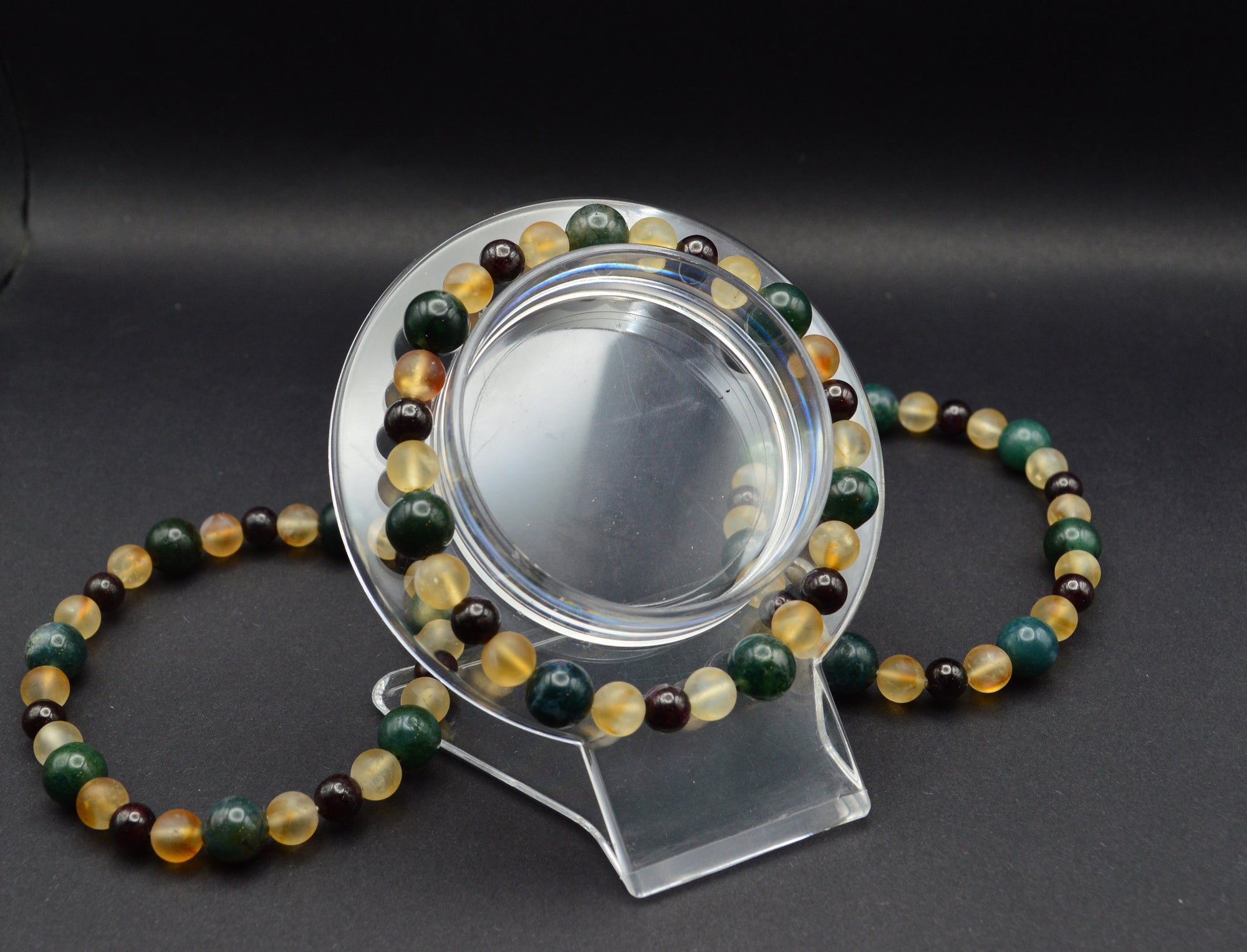 Abundant Growth Bracelet – Citrine, Garnet & Moss Agate