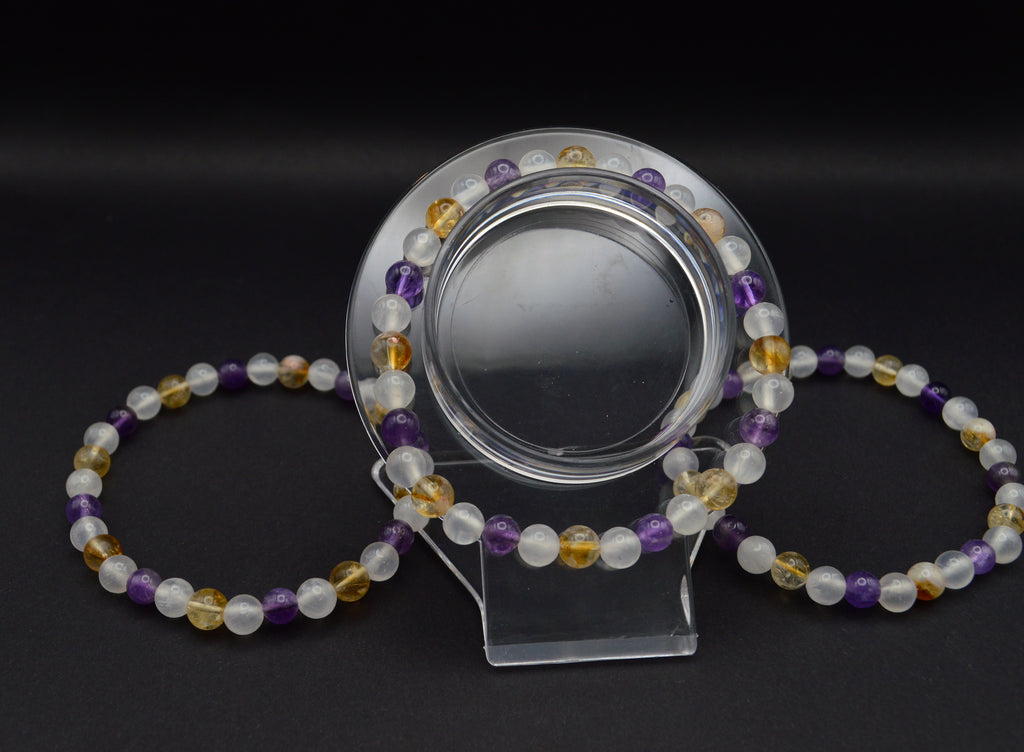 Light & Clarity Bracelet – Amethyst, Citrine & Selenite