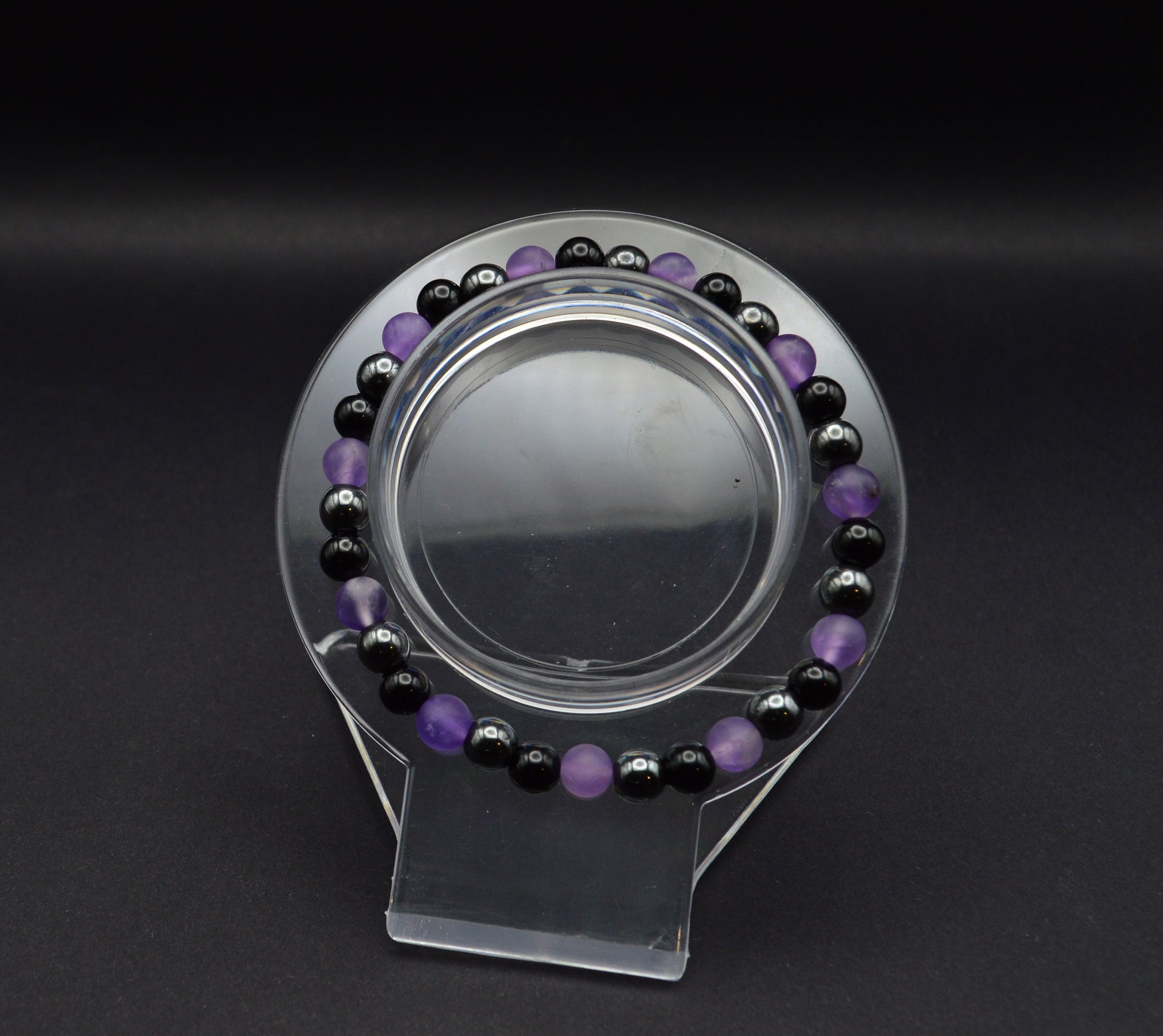 Amethyst, Black Tourmaline & Hematite