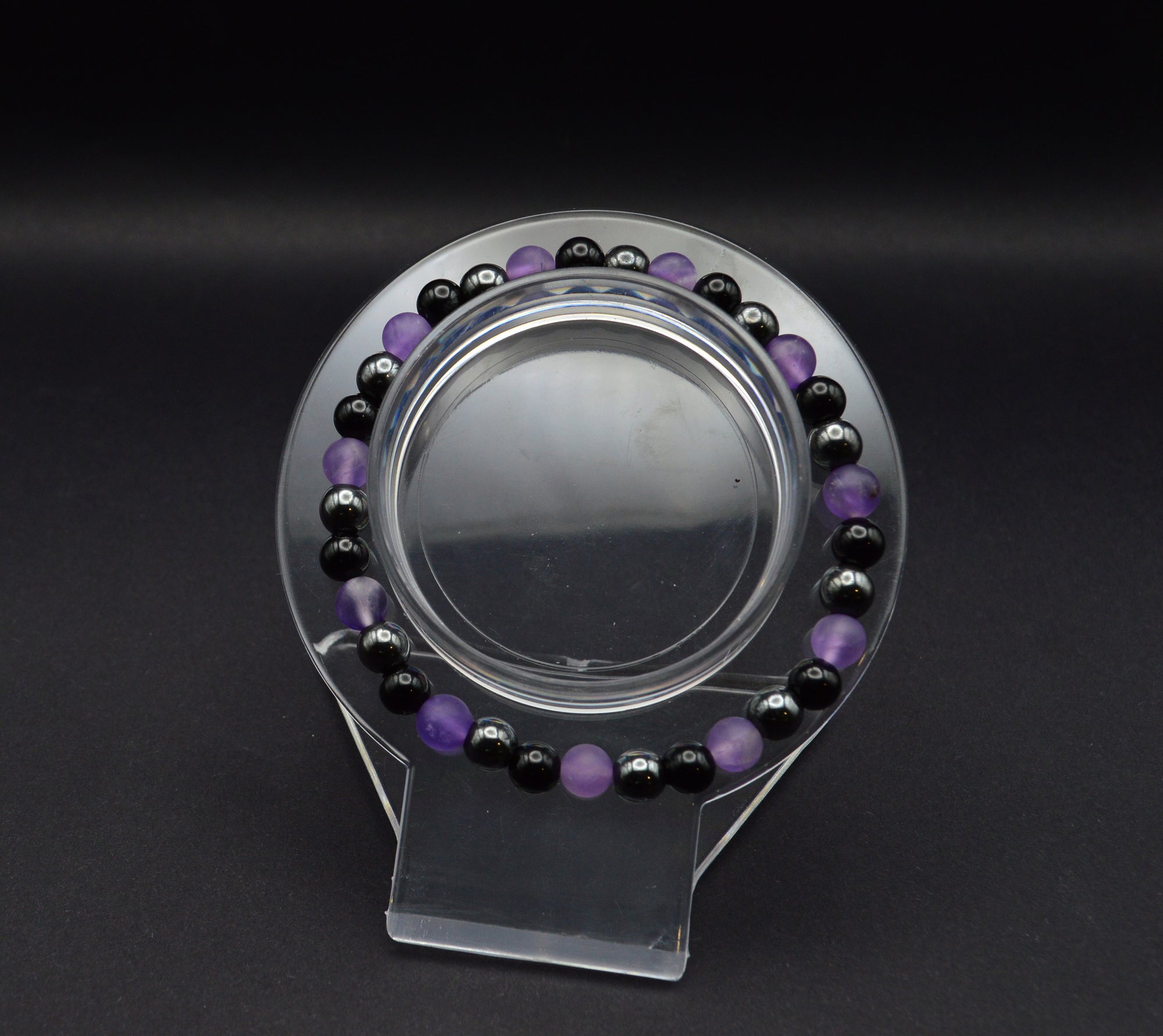 Protection & Strength Bracelet – Amethyst, Black Tourmaline & Hematite