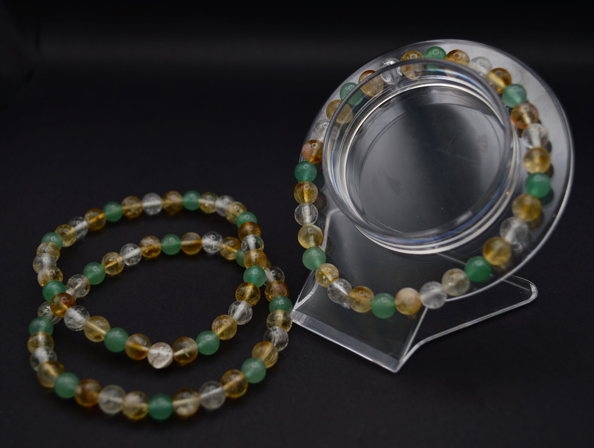 Clear Quartz, Green Aventurine & Citrine