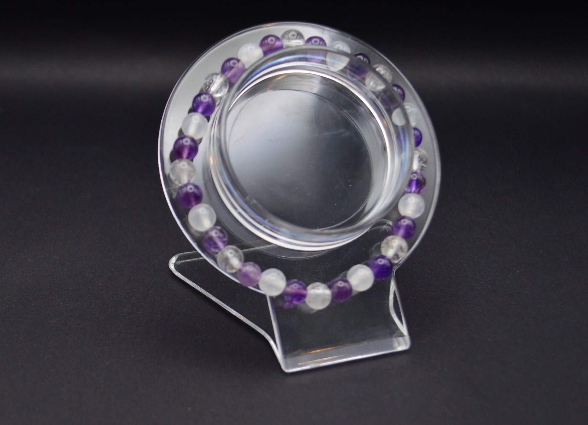 Amethyst, Clear Quartz & Selenite