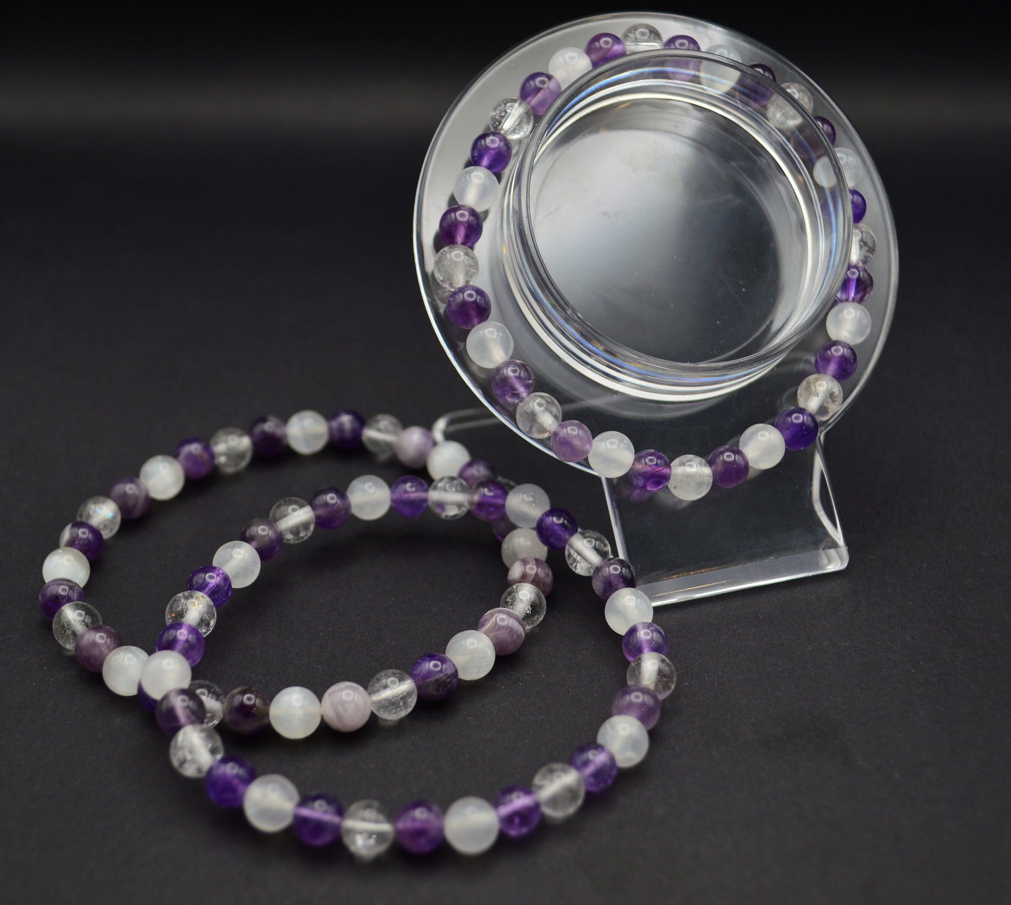 Crown Clarity Bracelet – Amethyst, Clear Quartz & Selenite
