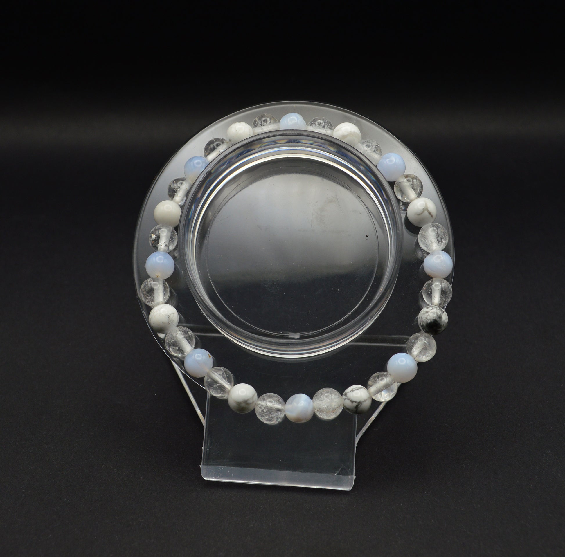 Blue Lace Agate, Clear Quartz & Howlite