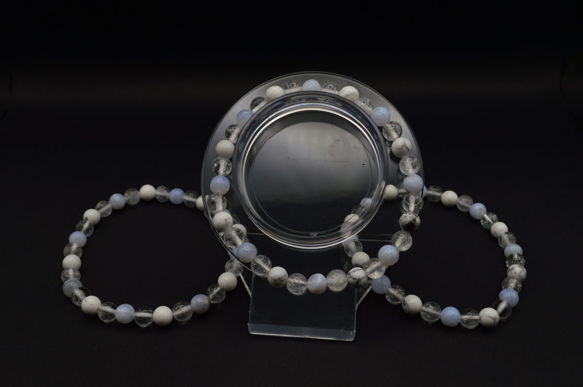 Peace & Clarity Bracelet – Blue Lace Agate, Clear Quartz & Howlite
