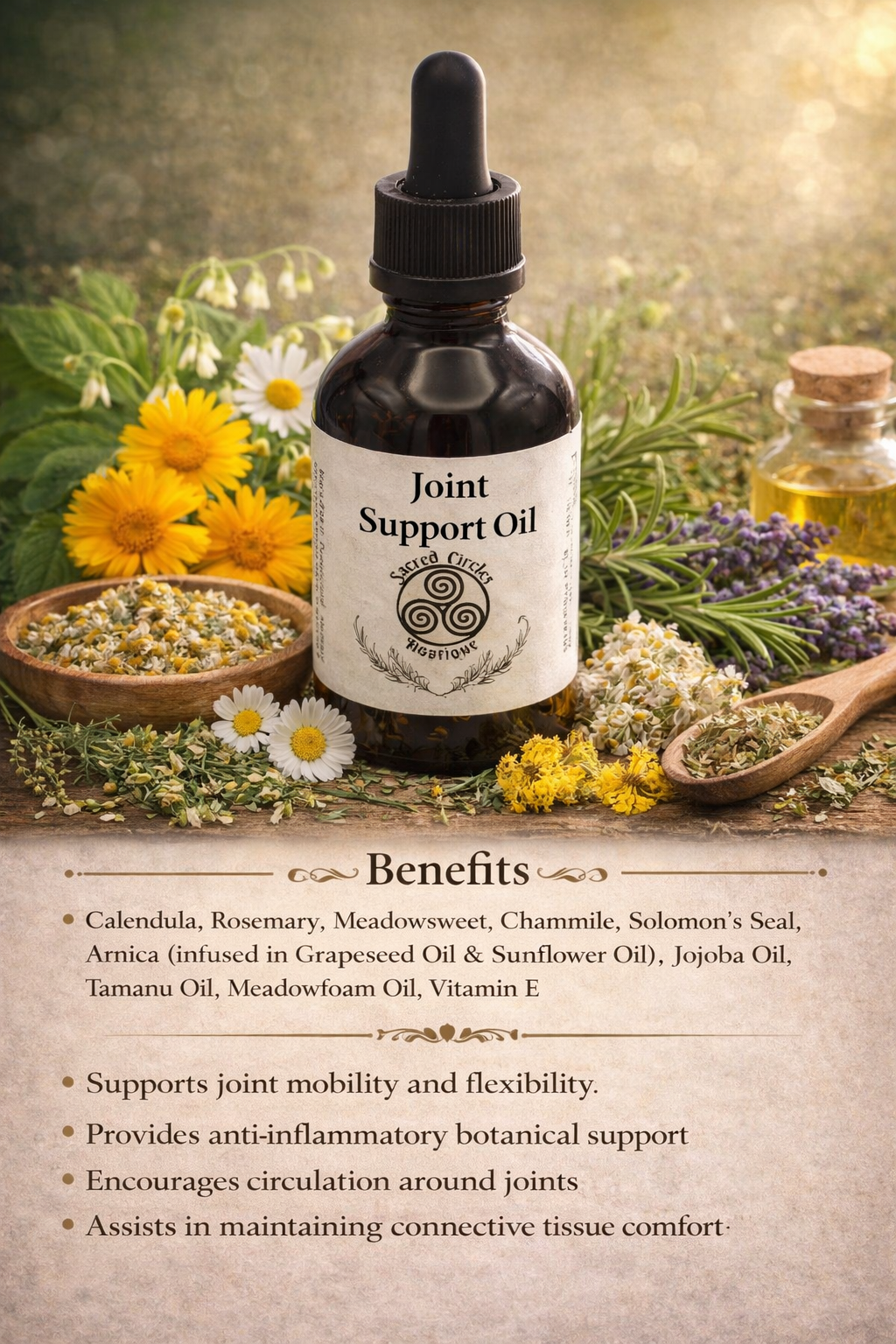 Joint & Mobility Blend Body Oil | Lightweight Botanical Oil for Daily Movement