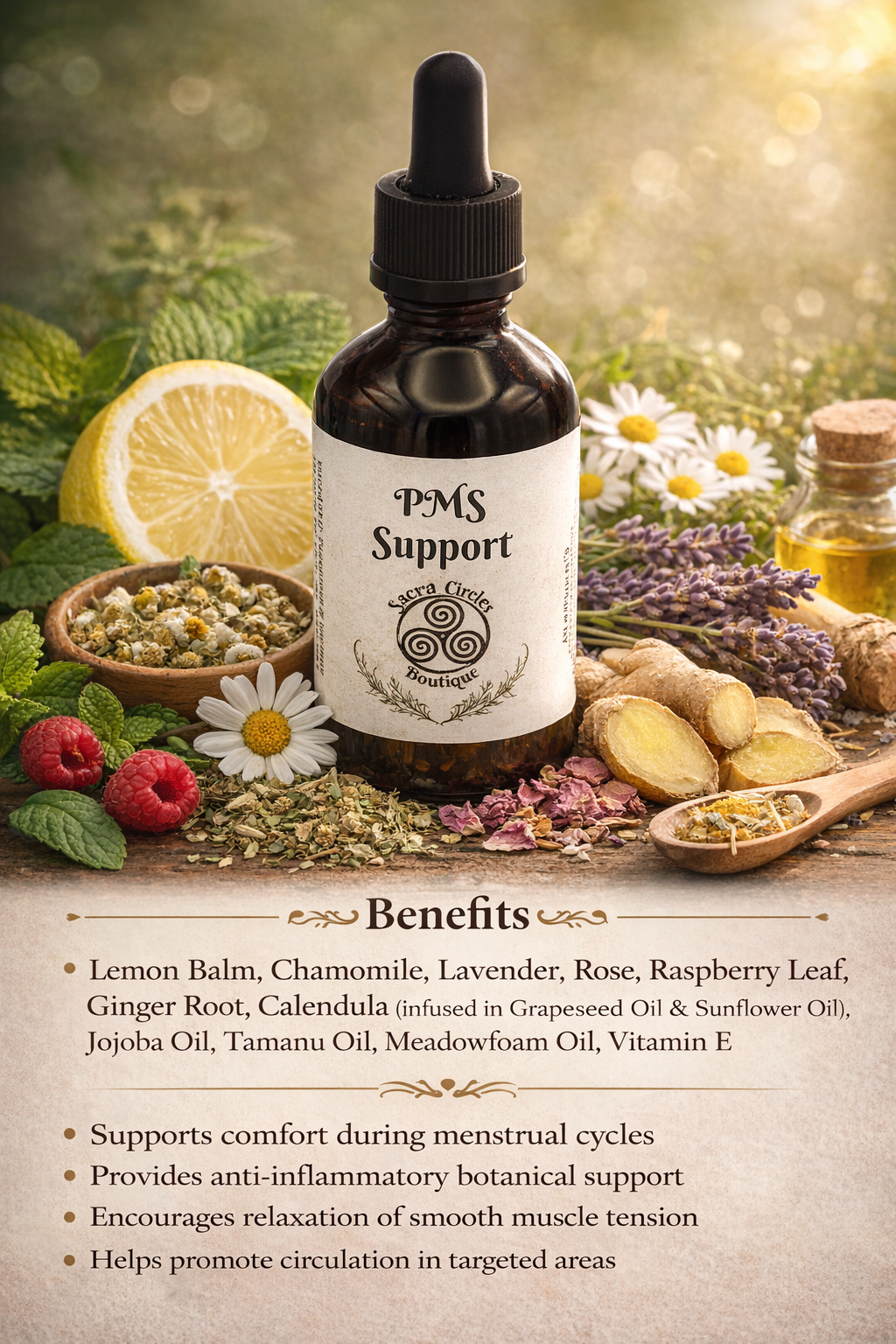 Cycle Comfort Body Oil | Lightweight Botanical Oil for Daily Care