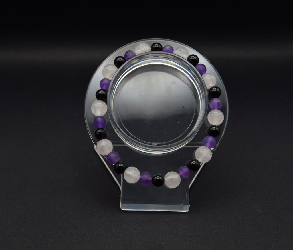 Amethyst, Black Tourmaline & Rose Quartz