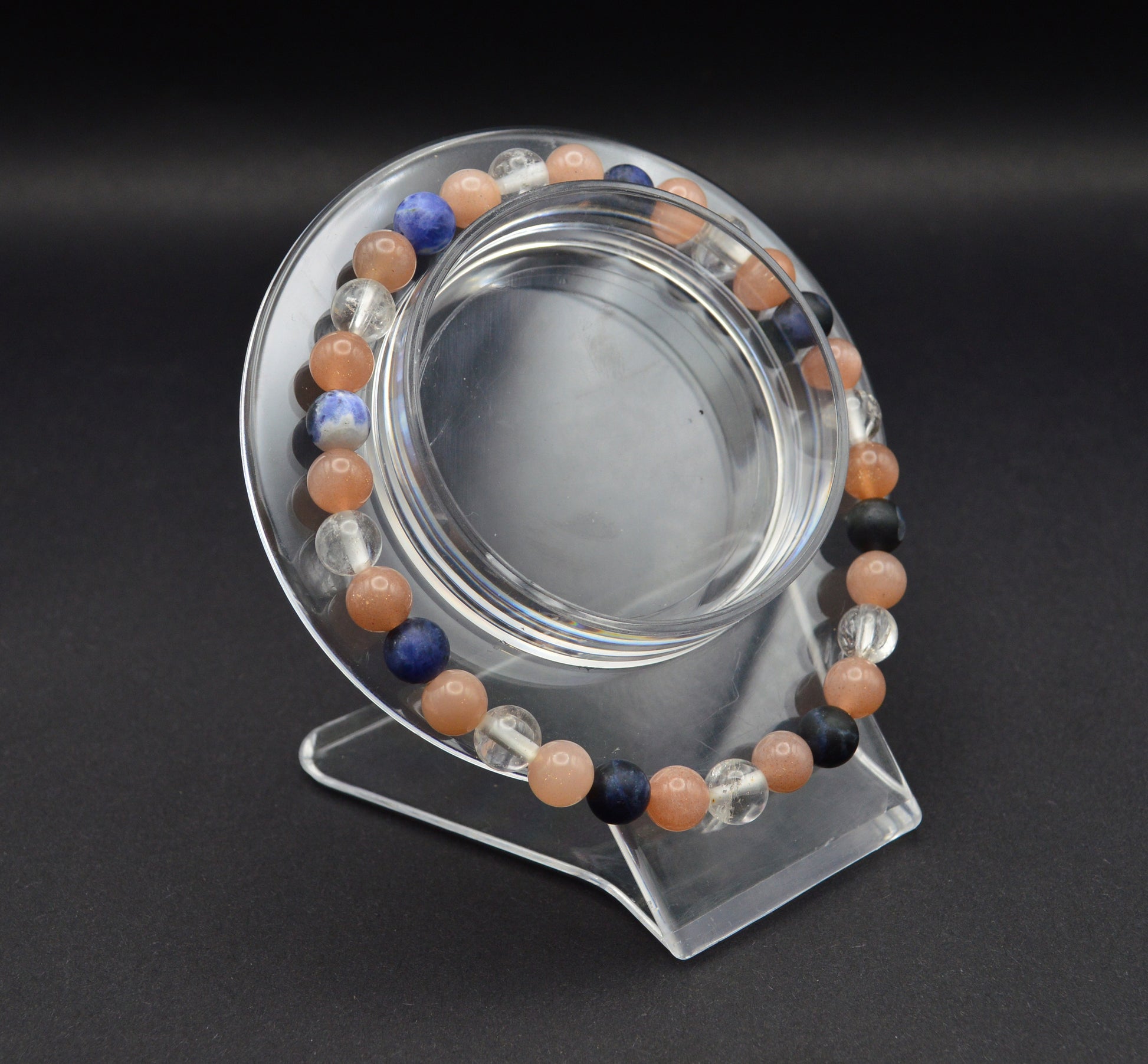 Clear Quartz, Peach Moonstone & Sodalite