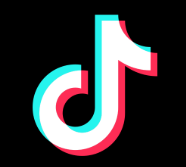 TikTok logo on a black background