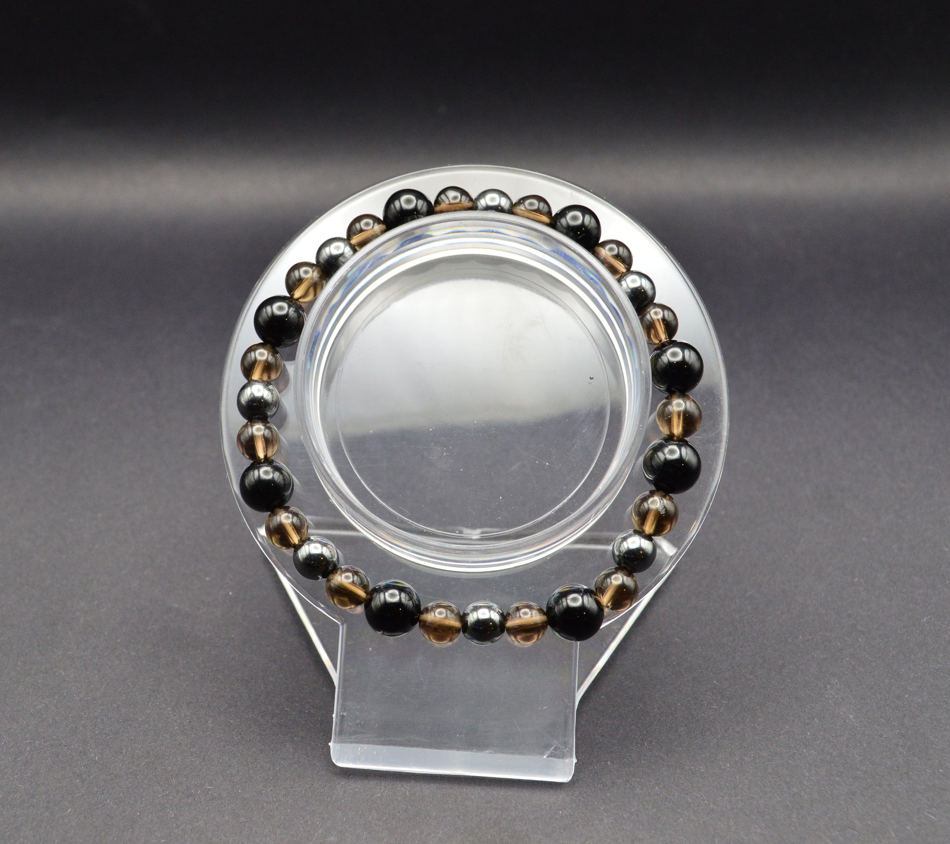 Hematite, Black Onyx & Smoky Quartz
